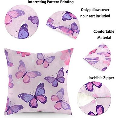 Spring Butterfly Throw Pillow Covers Soft Durable Decorative Cushion Covers