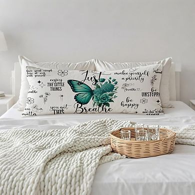 Inspirational Body Pillow Cover Soft Decorative Envelope Closure Cover