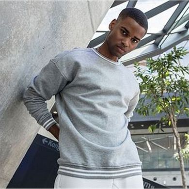 Build Your Brand Mens College Crew Neck Sweat
