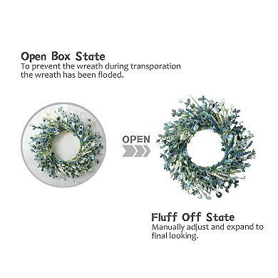 Blue Daisy Spring Wreath