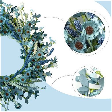 Blue Daisy Spring Wreath