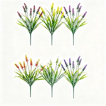 24 Bundles Colorful Artificial Lavender UV Resistant