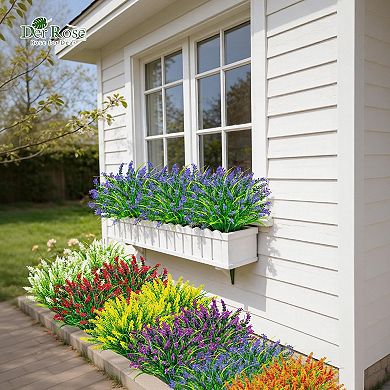 24 Bundles Colorful Artificial Lavender UV Resistant