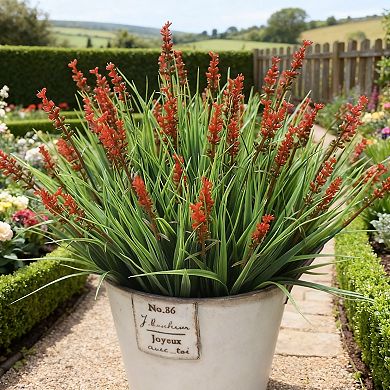 12 Bouquets of Artificial Red Wildflowers