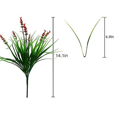 12 Bouquets of Artificial Red Wildflowers