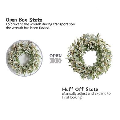 Ivory Lamb Ear Spring Wreath