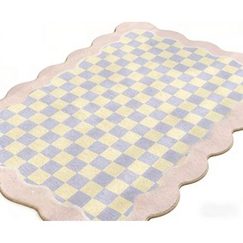 Lany Space Area Rug, Washable Rugs, Non-Slip Carpet, Pet & Child Friendly Mellow Pastel Rug