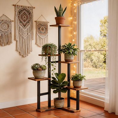 Corner Plant Rack For Patio Balcony Living Room