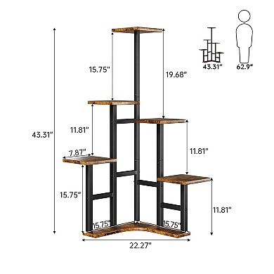 Corner Plant Rack For Patio Balcony Living Room