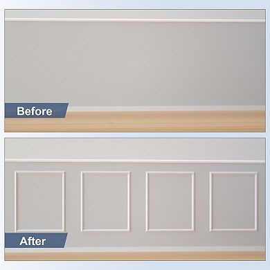 4 Pack Self Adhesive Wall Trim Panels 16x20 Inch