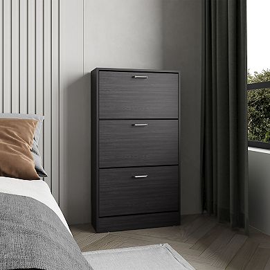 High Pull Down Shoe Rack Vertical Storage Cabinet for Entryway and Bedroom