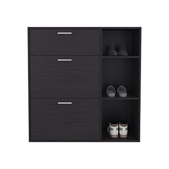 Shoe Cabinet with Storage Drawer and Shelves Wooden Organizer for Bedroom