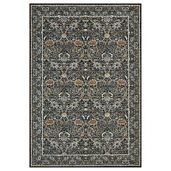 Vintage Floral Washable Area Rugs, Soft Boho Forest Botanical Flower Carpet Thin Non Slip Low Pile