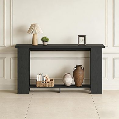 Narrow Side Table Solid Wood Construction For Corridor Indoor Resting And Display Use