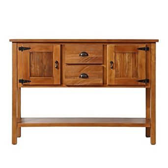 Solid Wood Sideboard Cabinet Drawer Cabinet Combined Design For Dining Kitchen Living Area