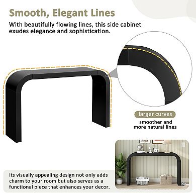 Versatile Console Table Sturdy Integrated Frame Construction For Hallway Bedroom Living Space