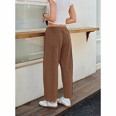 Women's Drawstring Wide Leg Cargo Pants