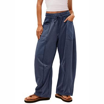 Women's Drawstring Wide Leg Cargo Pants