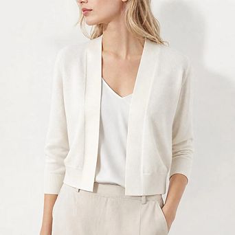 Women's Open Front Cropped Bolero Shrugs Casual Lightweight Knit 3/4 Sleeve Short Cardigan Sweaters