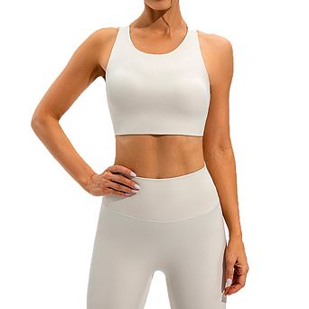 Women's Scoop Neck Cropped Workout Tank Top Sleeveless Fitted Athletic Daily Wear