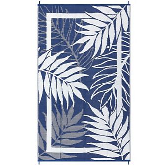 Modern Outdoor Black Brown Plastic Rug Area Mat for Garden, Patio, Backyard, Camping, Picnic