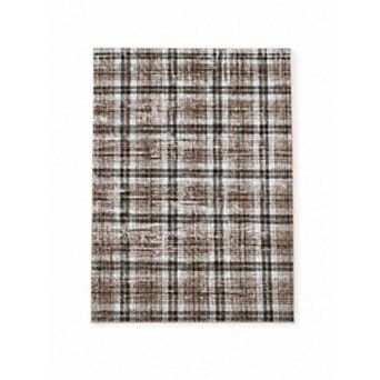 Washable Rugs Throw Rugs Checkered Area Rug for Living Room Bedroom Office Low Pile Farmhouse