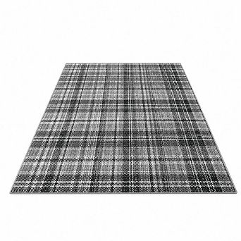 Washable Rugs Throw Rugs Checkered Area Rug for Living Room Bedroom Office Low Pile Farmhouse