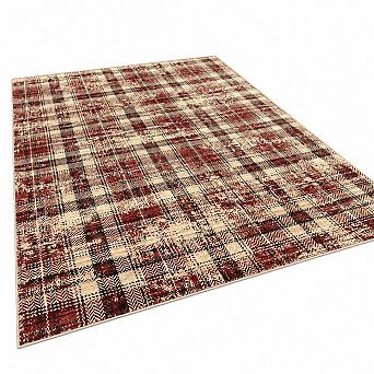 Washable Rugs Throw Rugs Checkered Area Rug for Living Room Bedroom Office Low Pile Farmhouse