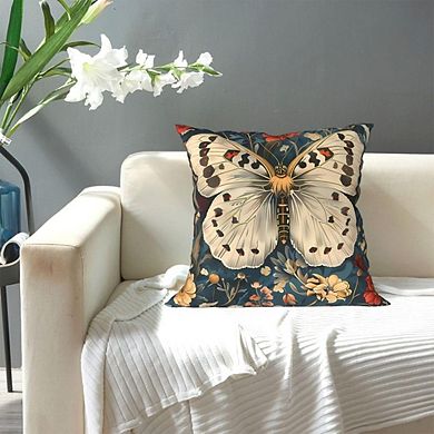 William Morris Abstract Floral Butterfly Throw Pillow Cover, Durable Fabric