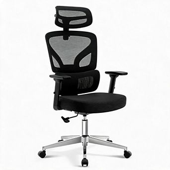 Adjustable Ergonomic Mesh Office Chair, High Back Swivel Rolling Task Chair with Lumbar Support