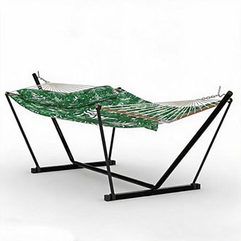 2 Person Outdoor Hammock with Stand, Heavy Duty Portable Double Hammock