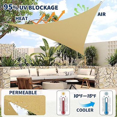 Sun Shade Sail 16X16X16ft Triangle