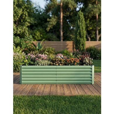 6x3x2ft Galvanized Raised Garden Bed Metal