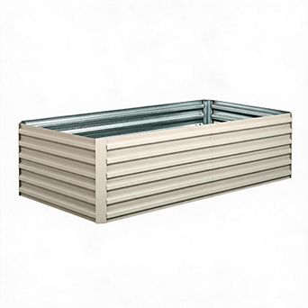 8x4x2ft Galvanized Raised Garden Bed Outdoor