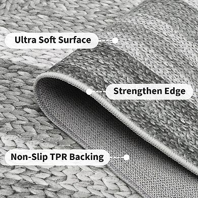 Modern Geometric Hallway Rug, Machine Washable Carpet Runner for Laundry Room, Bedroom, Kitchen