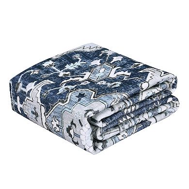 Boho Printed Area Rug,Large Soft Washable Area Rug,Distressed Pattern Carpet Rugs,Non-Slip,Foldable