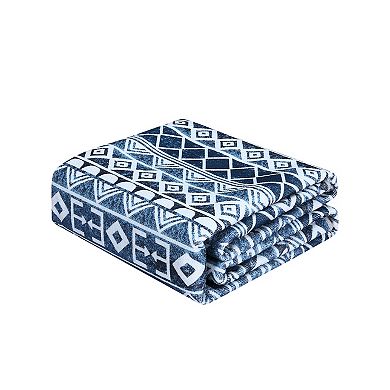 Modern Geometric Area Rug, Soft Plush Faux Wool Floor Carpet, Machine Washable Non Slip