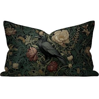 Vintage Floral Crow Print Throw Pillow Covers Decorative Cushion Covers