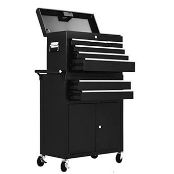 8-Drawer Rolling Tool Chest with Wheels, Lockable Garage & Workshop Steel Toolbox