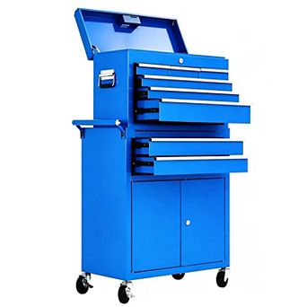 8-Drawer Rolling Tool Chest with Wheels, Lockable Garage & Workshop Steel Toolbox