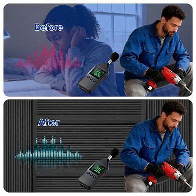 Professional Acoustic Soundproofing Panels, High-Density Self-Adhesive Noise Reducing Foam