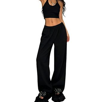 Women's Oversized Wide Leg Sweatpants High-Rise Streetwear Trousers Fashion Pants