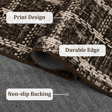 Machine Washable Rug Foldable Carpet Non Slip Carpet for Living Room Bedroom Nursery Kitchen