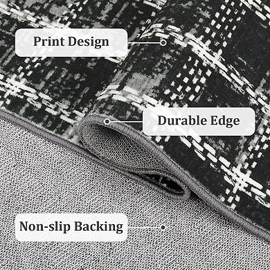 Machine Washable Rug Foldable Carpet Non Slip Carpet for Living Room Bedroom Nursery Kitchen