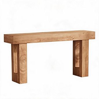 Narrow Entryway Table,Wooden Couch Table Behind Sofa, Farmhouse Entryway Console