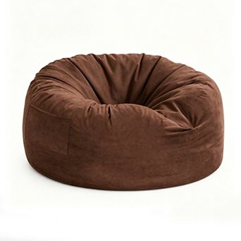 Memory Foam Bean Bag Bed Oversized Convertible Beanbag for Adults, Velvet Washable Cover