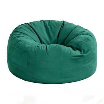 Memory Foam Bean Bag Bed Oversized Convertible Beanbag for Adults, Velvet Washable Cover