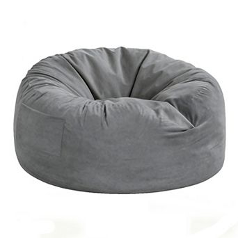 Memory Foam Bean Bag Bed Oversized Convertible Beanbag for Adults, Velvet Washable Cover