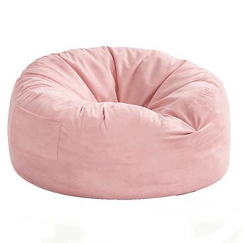 Memory Foam Bean Bag Bed Oversized Convertible Beanbag for Adults, Velvet Washable Cover