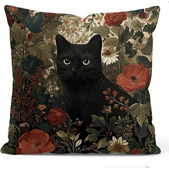 William Morris Floral Cat Throw Pillow Covers Soft Decorative Cushion Covers